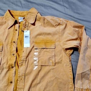 Calvin Klein relaxed fit faded orange button down